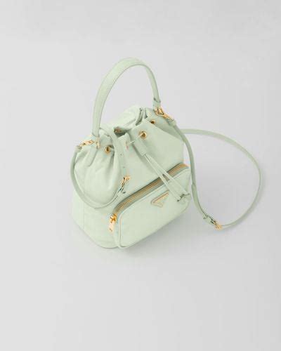 prada bucket bag green